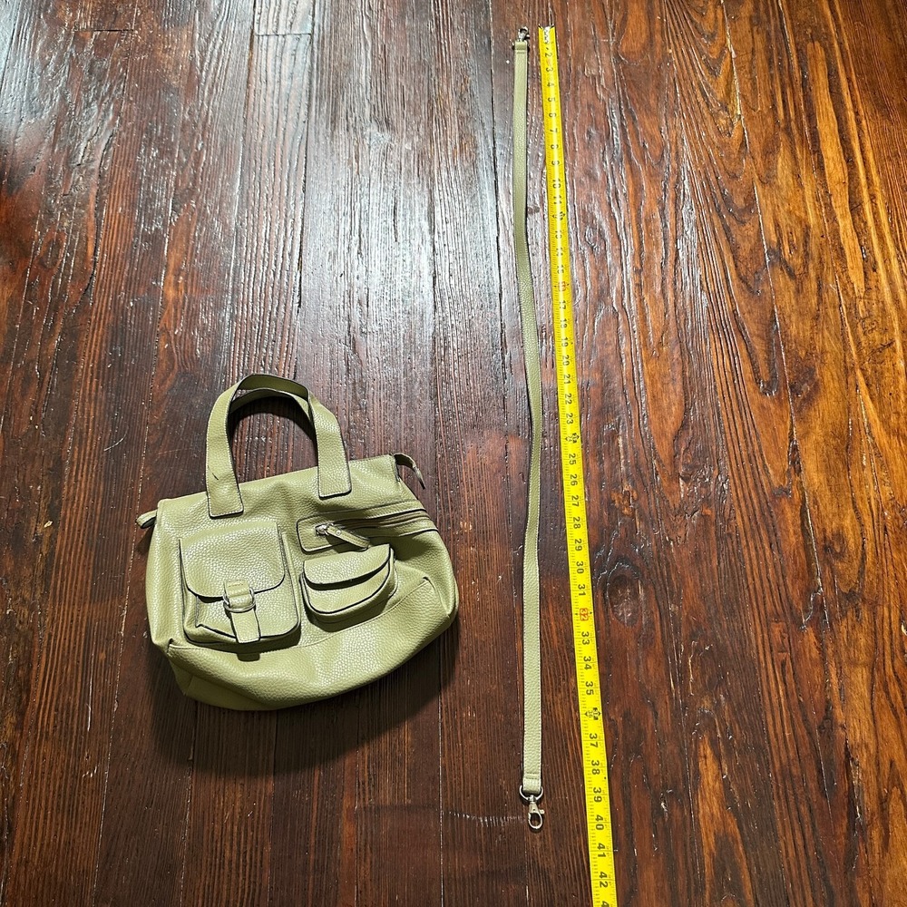 Relic Shoulder Purse Hand Bag Flap Pockets Sage Pastel Green w/ Strap - Picture 10 of 10